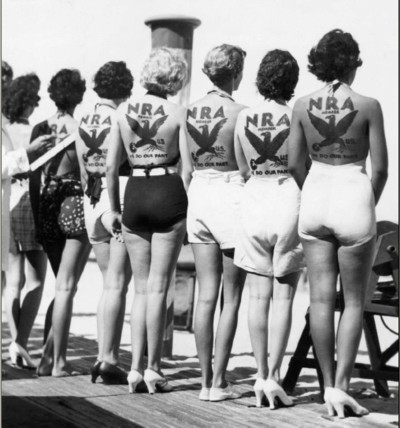  (Mid-1930s' Edition): Economic Suicide Girls Get Tattooed For the NRA!