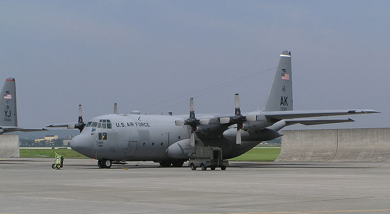 USAF Lockheed Hercules C-130 at Yokota Air Base in Tokyo (Photo from Wikimedia)