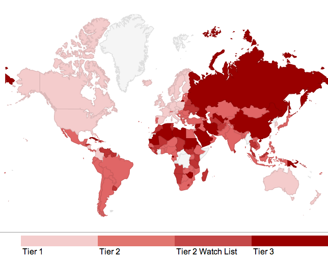 World Map of Slavery, 2013