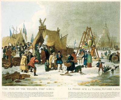 Painting by Luke Clenell, entitled The Fair on the Thames, Feb'y 4th 1814