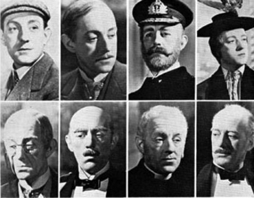 Eight Alec Guinness roles, from one film, Kind Hearts And Coronets (1949)
