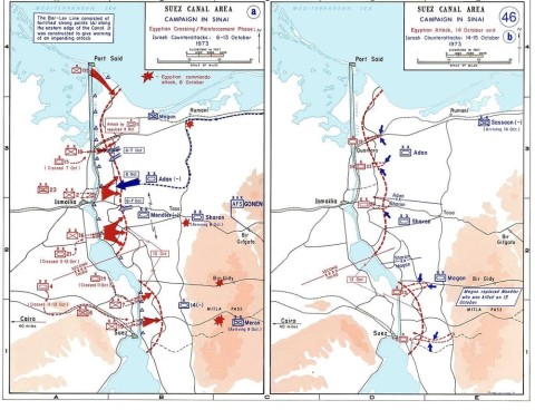 Yom Kippur War - Sinai front 6 October -15 October (via Wikipedia)
