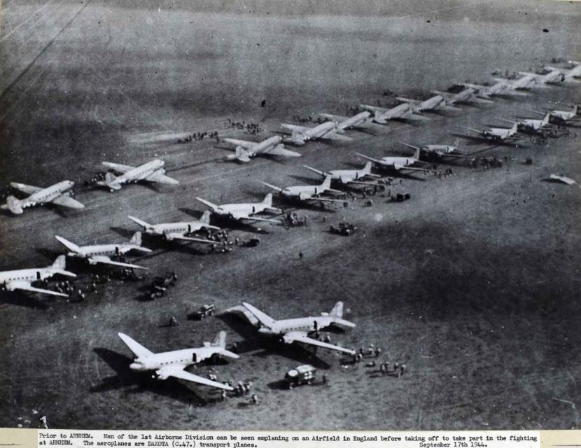 Rows-of-Dakota-Aircraft-prior-to-take-off-for-Arnhem,-Sept-17th-1944_0