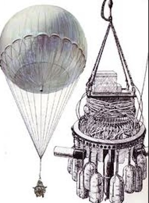 Japanese balloon bomb illustration