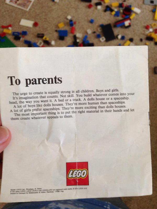 Lego Letter to Parents circa 1970