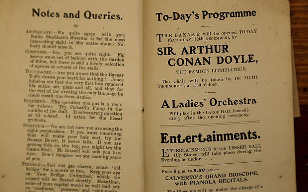 A book, containing a short Sherlock Holmes story by Sir Arthur Conan Doyle is on display at the Selkirk Pop Up Community Museum after Walter Elliot, 80, found it in his attic and donated it.