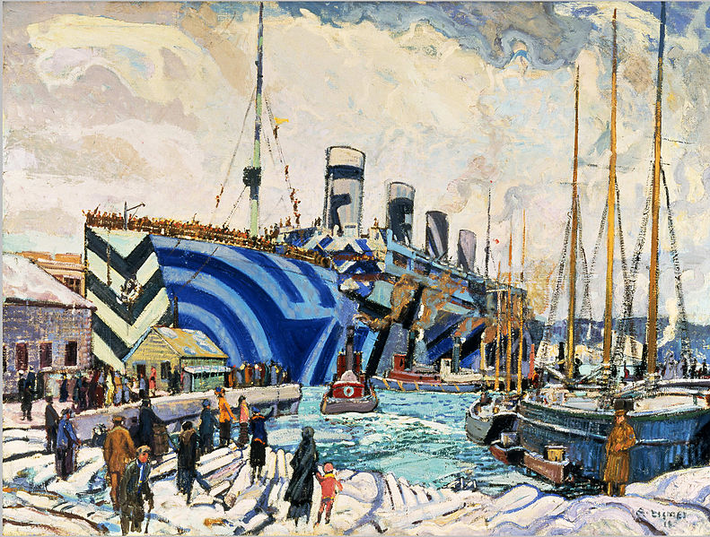 RMS Olympic by Arthur Lismer 1919