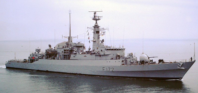 Sleek, fast and loved by their crews, the Type 21 was the poster child for the cheap frigate. There is a very fine line between a successful ‘less capable, cheaper frigate’ and a compromised warship design that becomes a liability. The Type 21 Frigate design of the 1970s was designed by a private company and accepted by the RN as a way to get a modern and affordable frigate to sea. Unfortunately when tested in the heat of the Falklands war their deficiencies became obvious. A top-heavy design on a lightweight hull, they suffered structural problems in the prolonged South Atlantic operations. They were also inadequately armed and suffered accordingly. God help them if they had gone up against Soviet aircraft or missiles. Ironically the surviving Type 21s still soldier on today in the Pakistani navy. Upgraded with a Phalanx system and Chinese SAMs / Harpoon missiles they are now slightly more potent.