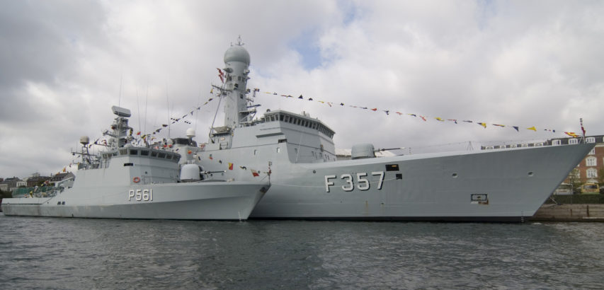 HDMS Skaden (hull number P561) and HDMS Thetis (F357) in Copenhagen