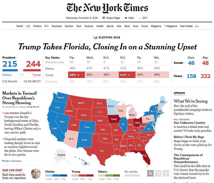 nytimes election map 2020