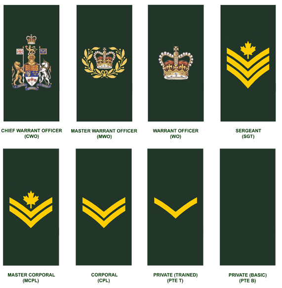 Updating the junior rank structure of the Canadian Army « Quotulatiousness
